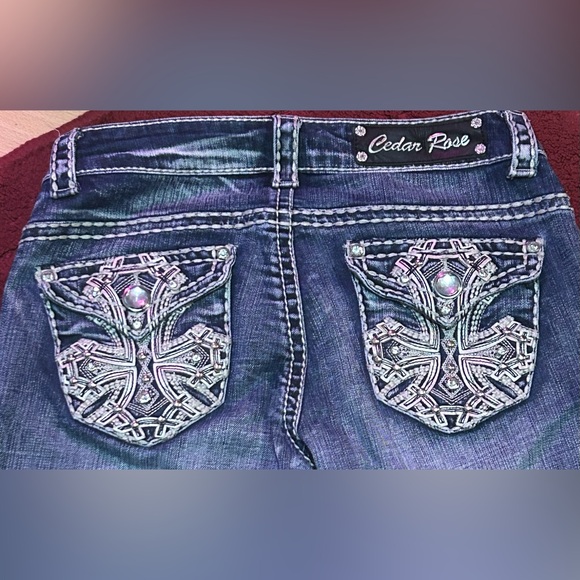 🌟🌟EUC🌟🌟 ROSE BOOT CUT SIZE 26/34 Classic Woman’s Blue Jeans - Picture 6 of 13